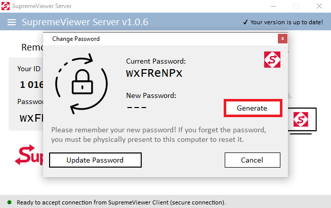 Generate New Password